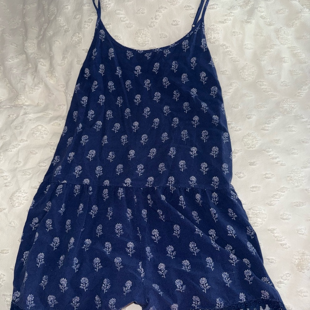 Forever 21 Blue Floral Romper